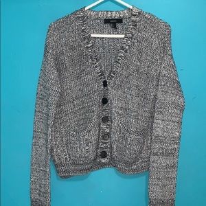 Knit Gray Button Sweater